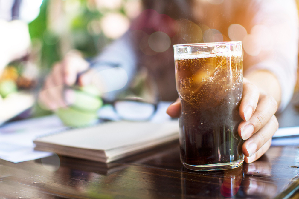 Warning labels on sugary drinks