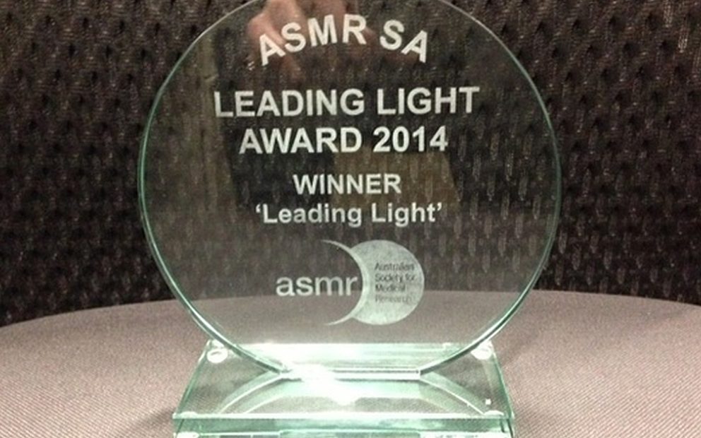 Professor Deb White awarded ASMR 2014 Leading Light Award